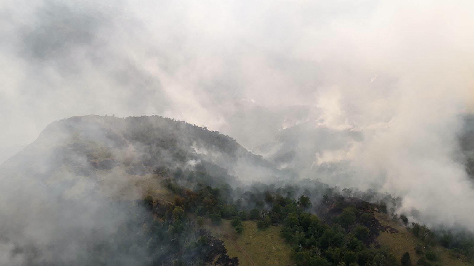Novi požar na vrhu Ljukten na planini Goč, vatrogasci na terenu